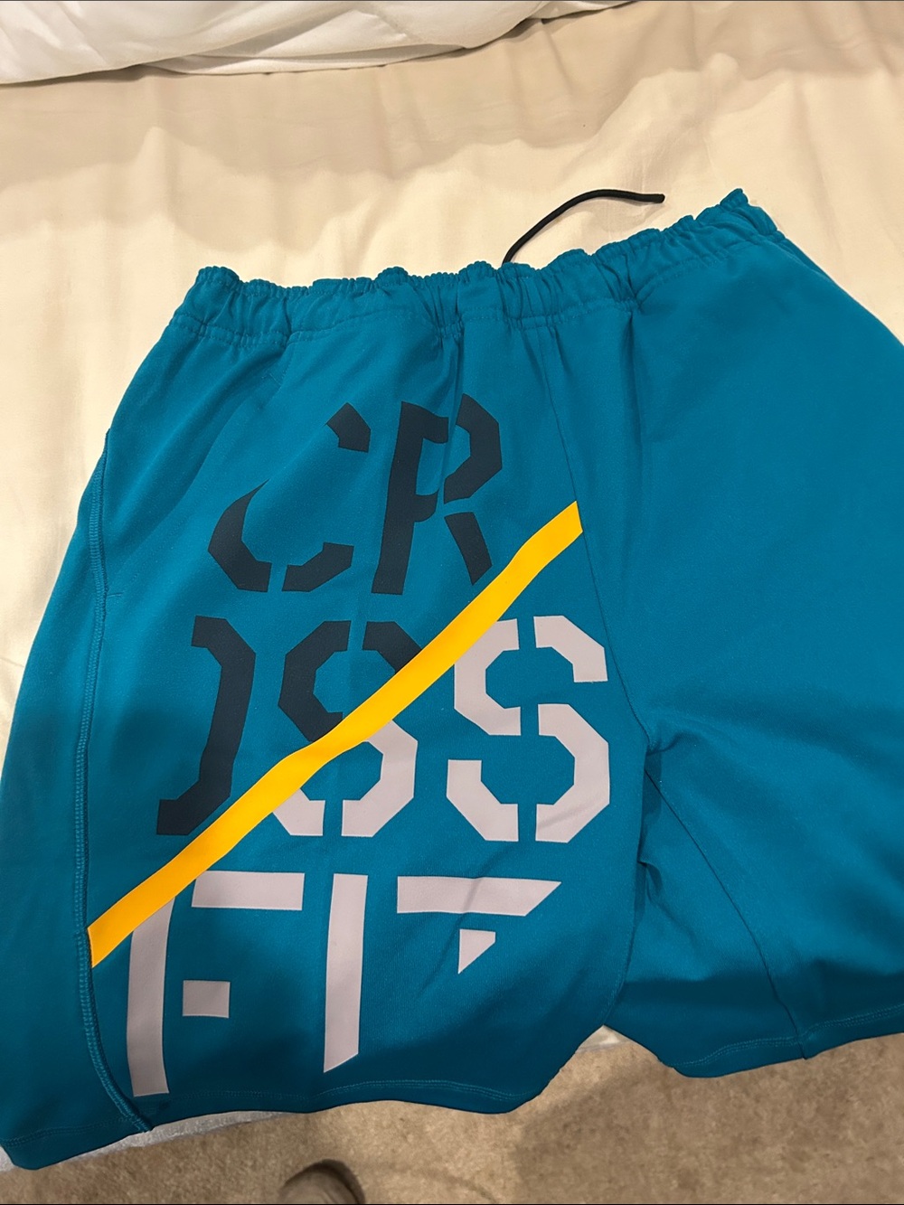 Reebok Teal CrossFit Shorts with Black Drawstring